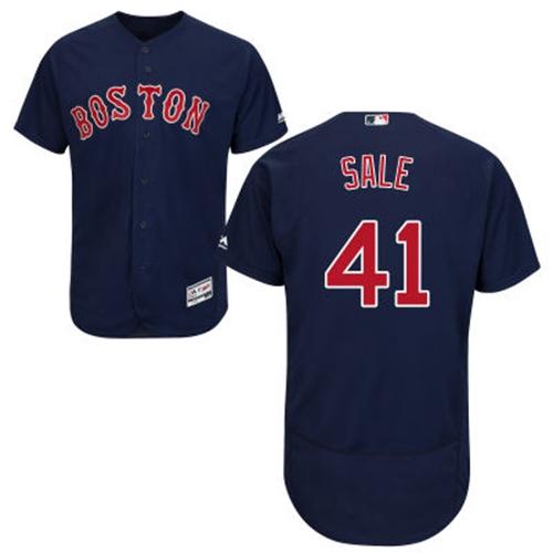Red Sox #41 Chris Sale Navy Blue Flexbase Authentic Collection Stitched MLB Jersey